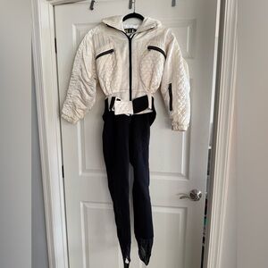 NILS Cream and Black Quilted Ski Jacket